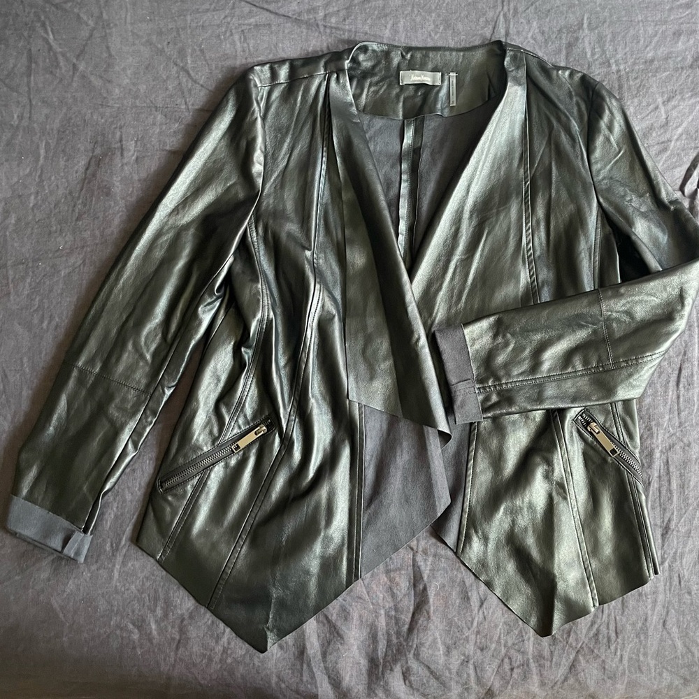 Neiman Marcus Black Leather Jacket